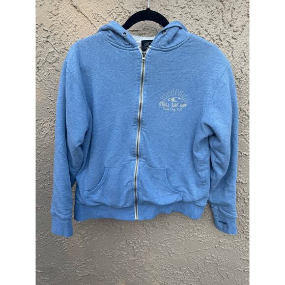 Santa Cruz O’Neill Surf Shop Sherpa-lined Zip-up Hoodie - Picture 1 of 8